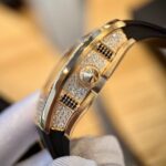Richard Mille RM007 Gold Wrapped Replica Watch With Moissanite Diamonds 36mm - Image 5