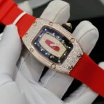 Richard Mille RM007 Replica Watch Custom Moissanite Diamonds Red 36mm - Image 4