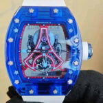 Richard Mille RM52-03 Paris Saint-Germain Tourbillon Replica Watch Bark Sapphire Blue 40x48mm