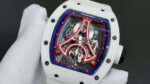 Richard Mille Replica Watches RM52-03 Paris Saint-Germain Tourbillon White Ceramic 40x48mm - Image 4
