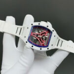 Richard Mille Replica Watches RM52-03 Paris Saint-Germain Tourbillon White Ceramic 40x48mm