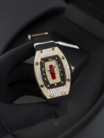 Richard Miller RM007 Best Replica Watches 18K Gold Wrapped + Moissanite Diamonds Custom 36mm - Image 4