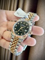 Rolex Replica Watches DateJust Black Dial Gold Wrapped GM Factory 36mm - Image 4