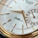 Rolex Cellini Date 50515 Gold Wrapped Replica Watch Leather Strap 39mm - Image 6