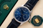 Rolex Replica 1:1 Watch Cellini Date 50519 Blue Dial Leather Strap 39mm
