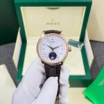 Rolex Cellini Moonphase 50535 Replica Watch Leather Strap Best Quality 39mm - Image 4