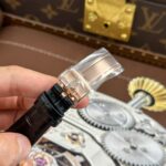 Rolex Cellini Moonphase 50535 Rose Gold Replica Watches Black Leather Strap KZ Factory 39mm - Image 9