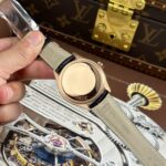 Rolex Cellini Moonphase 50535 Rose Gold Replica Watches Black Leather Strap KZ Factory 39mm - Image 10