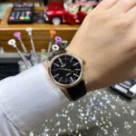 Rolex Replica Watch Cellini Time 50505 Black Dial Leather Strap 39mm - Image 7