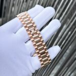 Rolex Best Fake Watch Day-Date Mother Of Pearl Dial Moissanite Gold Wrapped GM Factory 40mm - Image 8