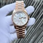 Rolex Best Fake Watch Day-Date Mother Of Pearl Dial Moissanite Gold Wrapped GM Factory 40mm - Image 2