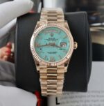 Rolex Best Replica Watch Day-Date 128238 Dial Turquoise Gold Wrapped 36mm - Image 2