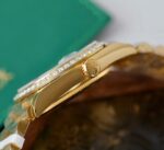 Rolex Day-Date Copies Watches Custom 18K Gold Wrapped + Moissanite Diamonds GM Factory 36mm - Image 8