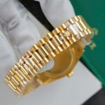 Rolex Day-Date Copies Watches Custom 18K Gold Wrapped + Moissanite Diamonds GM Factory 36mm - Image 10