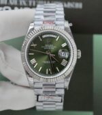 Rolex Best Replica Watch Day-Date Green Dial Weight 186 Grams QF Factory 40mm - Image 3