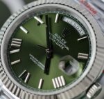 Rolex Best Replica Watch Day-Date Green Dial Weight 186 Grams QF Factory 40mm - Image 6