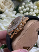 Rolex Daytona 116588TBR Giraffeb Chestnut Imitation Watches 18K Gold Wrapped + Moissanite Diamonds Custom 40mm - Image 6