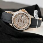 Rolex Yacht-Master Replica Watches Gold Wrapped + Moissanite Diamonds Hong Kong 40mm - Image 5