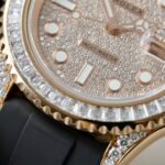 Rolex Yacht-Master Replica Watches Gold Wrapped + Moissanite Diamonds Hong Kong 40mm - Image 8