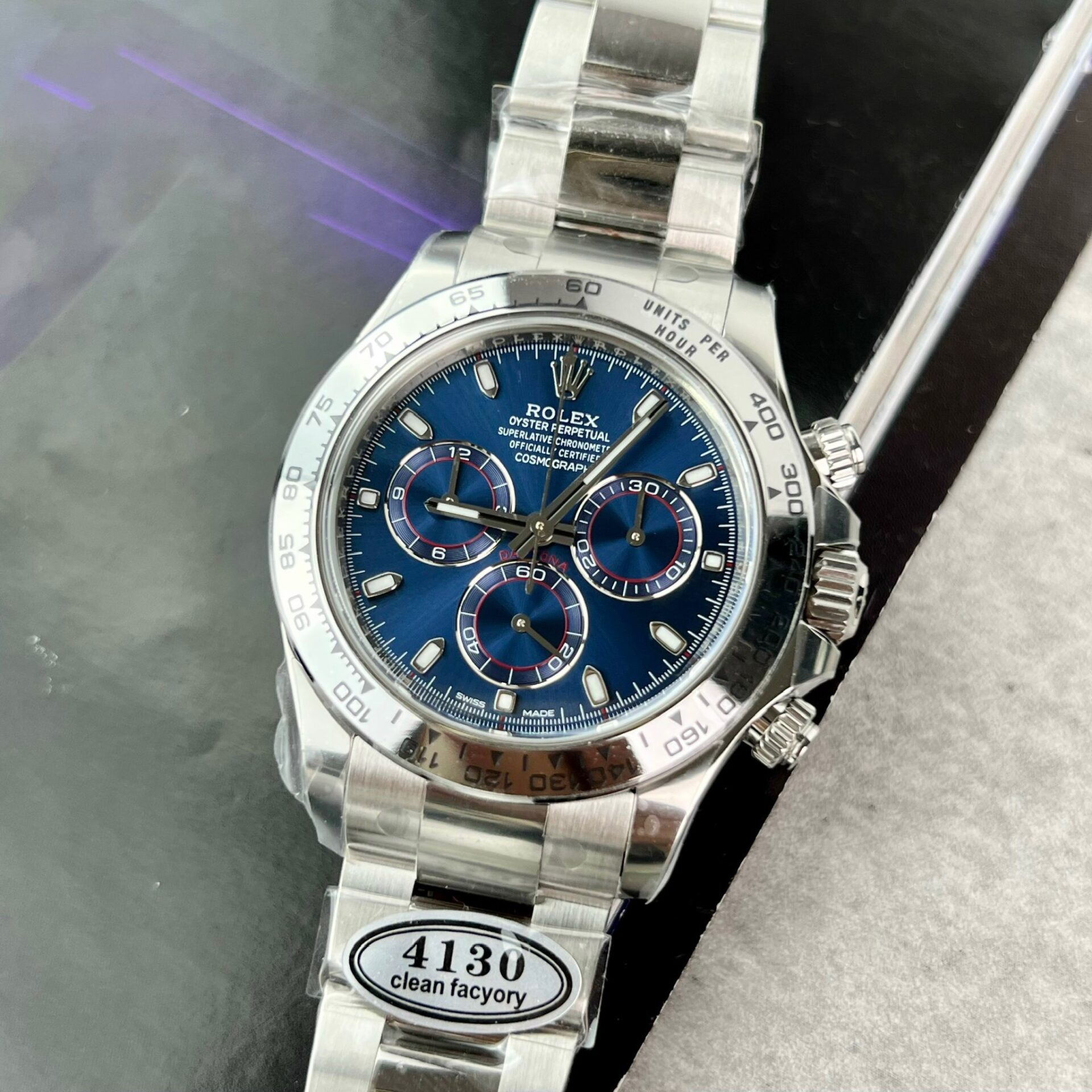 Dong-Ho-Rolex-Cosmograph-Daytona-116509-Replica-11-Nha-May-Clean-40mm-1.jpg Rolex Daytona 116509 Replica Watch Blue Dial Clean Factory 40mm - Image 1