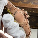 Rolex Cosmograph Daytona Dial Black Custom Gold Wrapped Replica Watch 40mm - Image 10