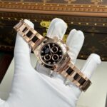 Rolex Cosmograph Daytona Dial Black Custom Gold Wrapped Replica Watch 40mm - Image 2