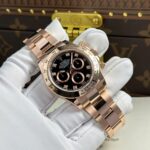 Rolex Cosmograph Daytona Dial Black Custom Gold Wrapped Replica Watch 40mm - Image 5