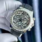 Rolex Cosmograph Daytona Eye Of The Tiger Replica Watch Custom Moissanite Baguette Diamonds 40mm - Image 3
