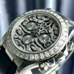 Rolex Cosmograph Daytona Eye Of The Tiger Replica Watch Custom Moissanite Baguette Diamonds 40mm - Image 4