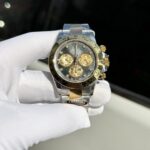Rolex Cosmograph Daytona Replica Watch Mother Of Pearl & Moissanite Diamonds Dial 40mm - Image 3
