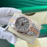 Rolex DateJust 126331 Gold Wrapped Gray Fluted Dial Replica Watches GM Factory V5 41mm - Image 4