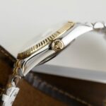 Rolex DateJust 18K Gold Wrapped Replica Watch Palm Leaf Dial GM 36mm - Image 7