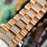 Rolex DateJust Gold Wrapped Moissanite Replica Watch With Chocolate Dial 31mm - Image 7