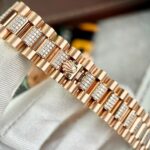Rolex DateJust Gold Wrapped Moissanite Replica Watch With Chocolate Dial 31mm - Image 11