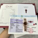 Rolex DateJust Gold Wrapped Moissanite Replica Watch With Chocolate Dial 31mm