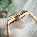 Rolex DateJust Gold Wrapped Moissanite Replica Watch With Chocolate Dial 31mm - Image 8