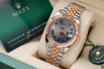Rolex Best Replica Watch DateJust Rose Gold Wrapped Wimbledon Dial GM Factory 41mm