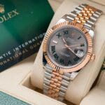Rolex Best Replica Watch DateJust Rose Gold Wrapped Wimbledon Dial GM Factory 41mm