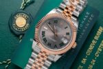 Rolex Best Replica Watch DateJust Rose Gold Wrapped Wimbledon Dial GM Factory 41mm - Image 3