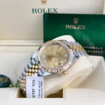 Rolex DateJust Gold Wrapped Replica Watch Champagne Dial GM Factory 41mm - Image 3