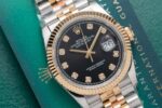 Rolex DateJust Black Dial Gold Wrapped Replica Watch GM Factory 36mm - Image 3