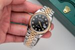 Rolex DateJust Black Dial Gold Wrapped Replica Watch GM Factory 36mm - Image 5