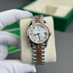 Rolex DateJust Replica Watch Gold Wrapped + MOP Dial Natural Diamond Markers GM Factory 31mm - Image 3