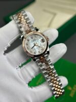 Rolex DateJust Replica Watch Gold Wrapped + MOP Dial Natural Diamond Markers GM Factory 31mm - Image 2