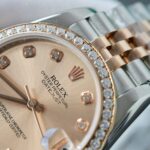 Rolex DateJust Replica Watch Custom Moissanite Diamonds Hong Kong 31mm - Image 7
