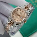 Rolex DateJust Replica Watch Custom Moissanite Diamonds Hong Kong 31mm - Image 4