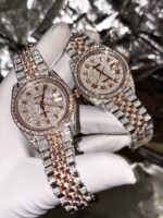 Rolex Replica 1:1 Watch DateJust With Full Diamond Moissanite Hong Kong 41mm - Image 3