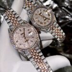 Rolex Replica 1:1 Watch DateJust With Full Diamond Moissanite Hong Kong 41mm