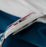 Rolex DateJust Copies Watches Ruby + Diamond Moissanite Custom 41mm - Image 9