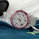 Rolex DateJust Copies Watches Ruby + Diamond Moissanite Custom 41mm - Image 4